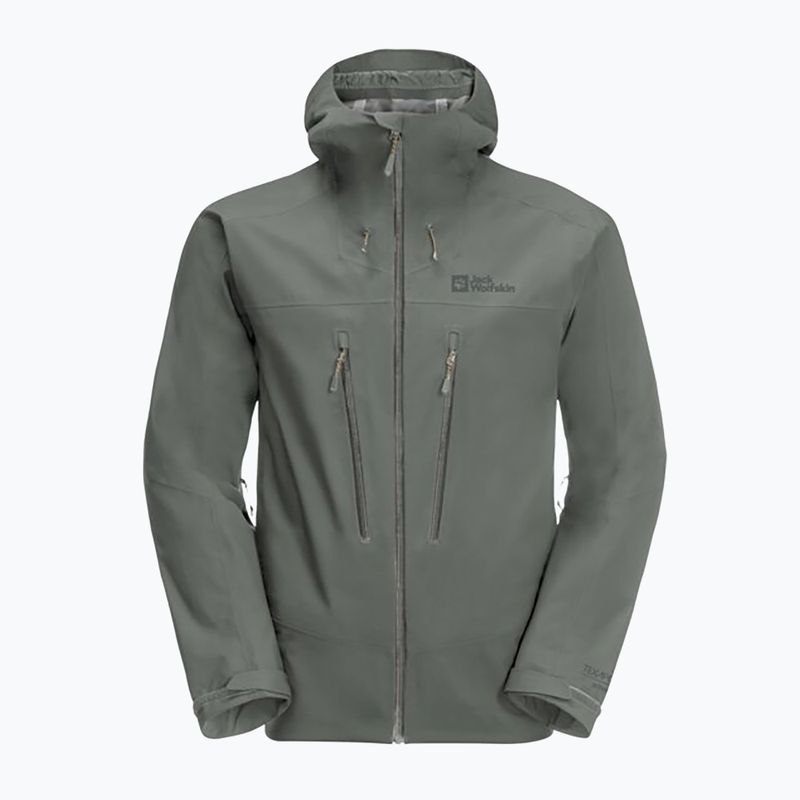 Jack Wolfskin pánska bunda do dažďa Kammweg 3L Jkt M zelená 1115831 11