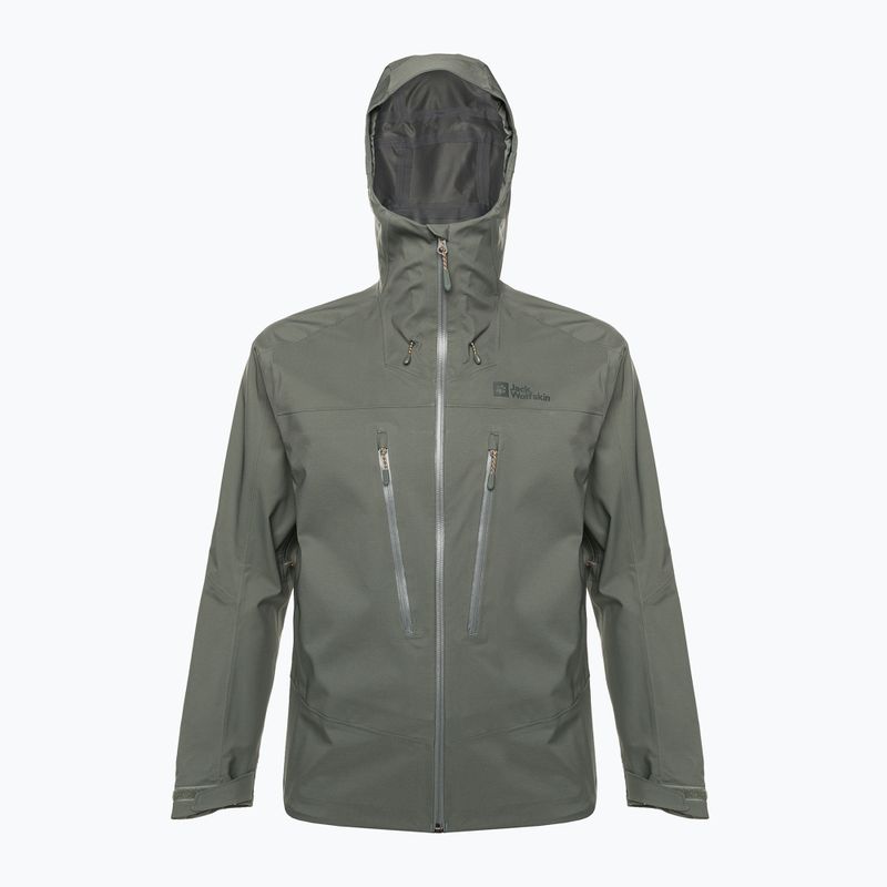 Jack Wolfskin pánska bunda do dažďa Kammweg 3L Jkt M zelená 1115831 6