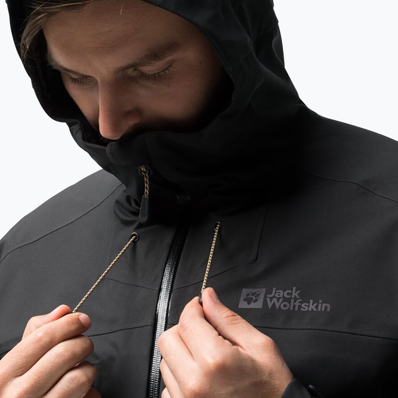 Jack Wolfskin pánska bunda do dažďa Kammweg 3L Jkt M sivá 1115831 3