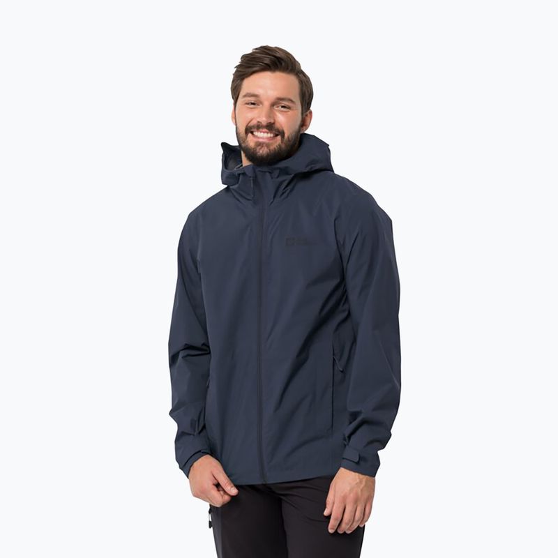 Jack Wolfskin pánska bunda do dažďa Elsberg 2.5L modrá 1115881_1010_002