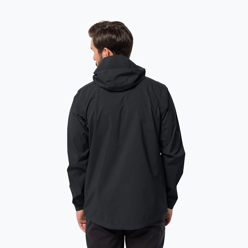 Jack Wolfskin pánska bunda do dažďa Elsberg 2.5L čierna 1115881_6000_003 2