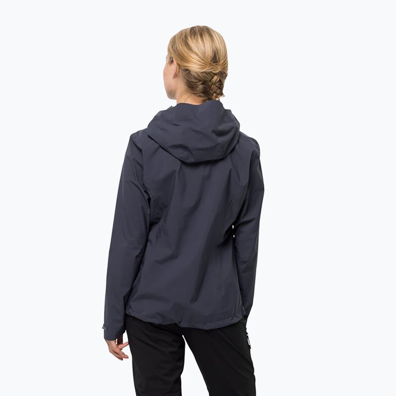 Jack Wolfskin dámska bunda do dažďa Elsberg 2.5L sivá 1115951_1388_002 2