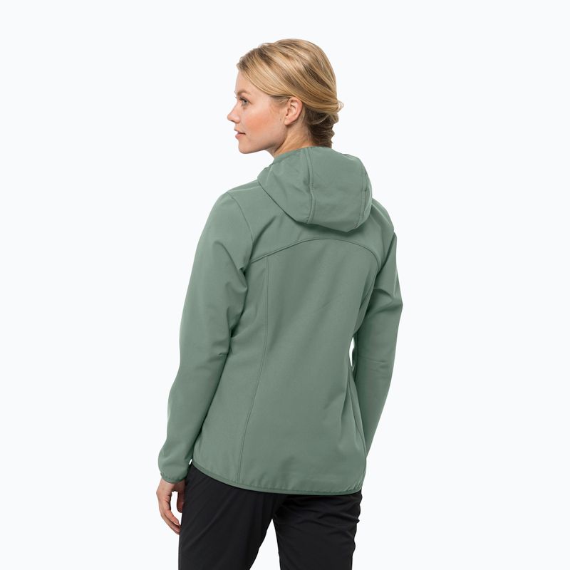 Dámska softshellová bunda Jack Wolfskin Bornberg Hoody green 1307691 2