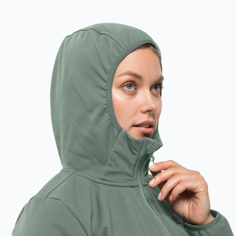 Dámska softshellová bunda Jack Wolfskin Bornberg Hoody green 1307691 3