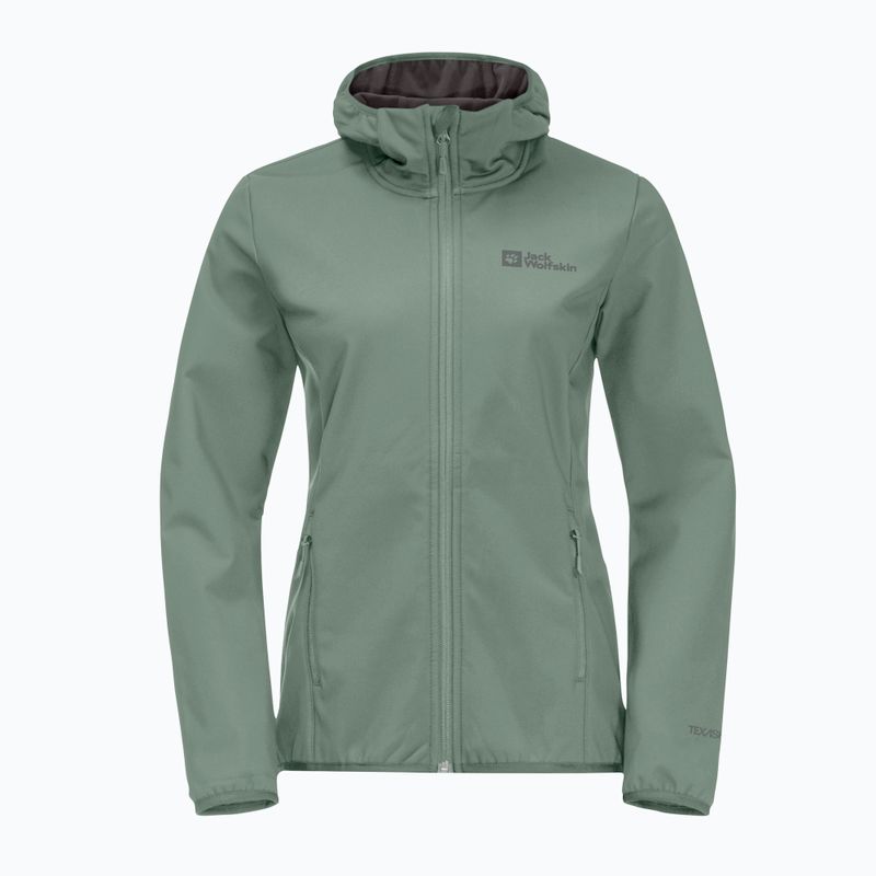 Dámska softshellová bunda Jack Wolfskin Bornberg Hoody green 1307691 4