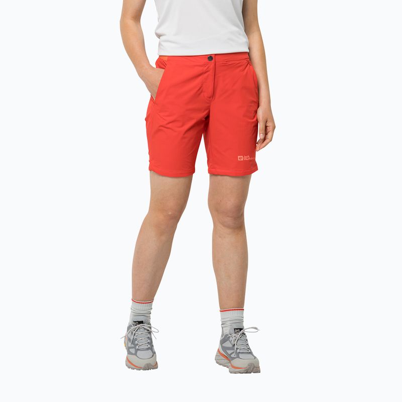 Jack Wolfskin Hilltop Trail dámske trekingové šortky oranžové 1505462