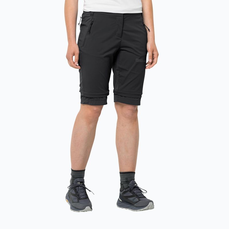 Dámske softshellové nohavice Jack Wolfskin Glastal Zip Off black 1508151_6000_042 3