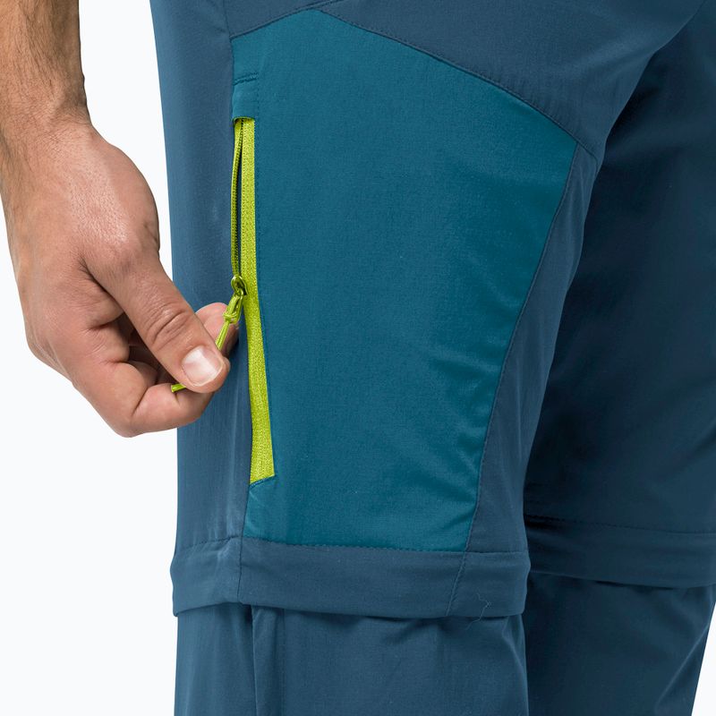 Pánske softshellové nohavice Jack Wolfskin Glastal Zip Away navy blue 1508301 5