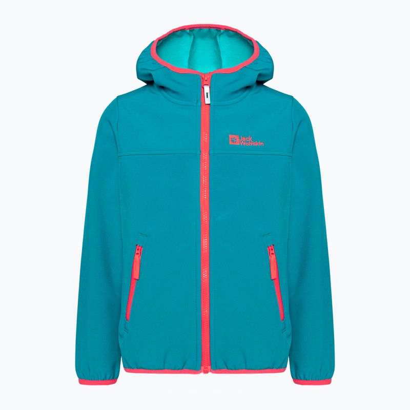 Jack Wolfskin Fourwinds Jacket Detská softshellová bunda modrá 1608011