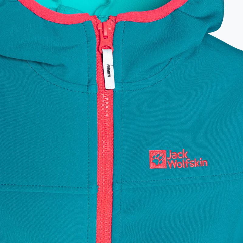 Jack Wolfskin Fourwinds Jacket Detská softshellová bunda modrá 1608011 3