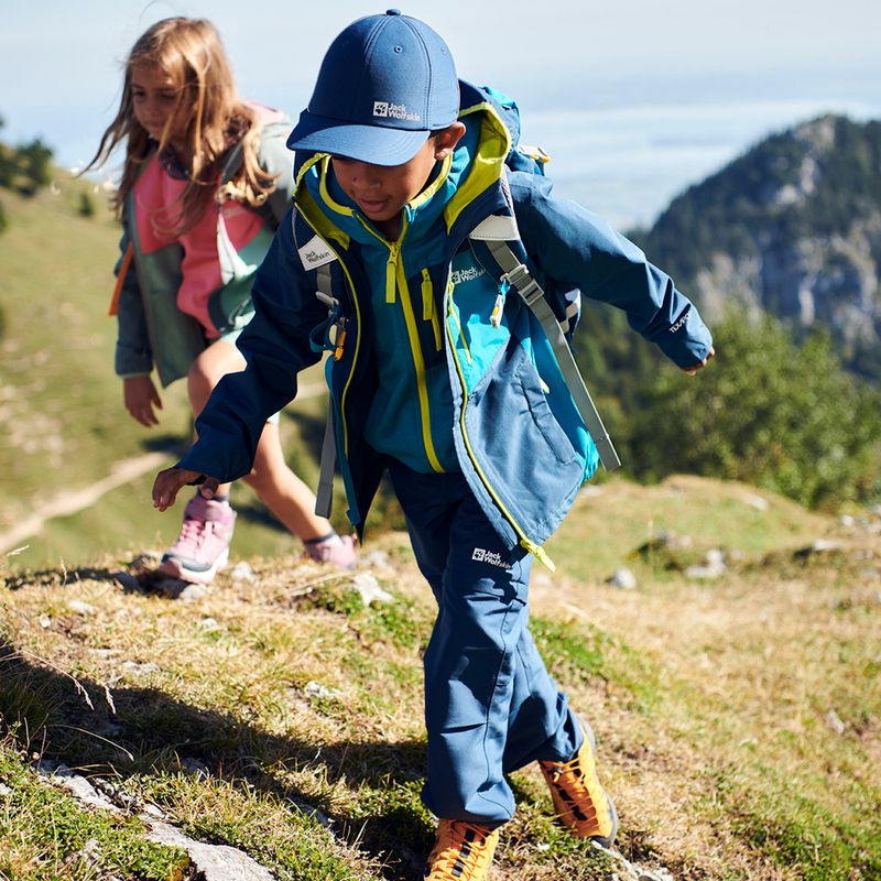 Detská bunda do dažďa Jack Wolfskin Active Hike navy blue-green 1609251 4