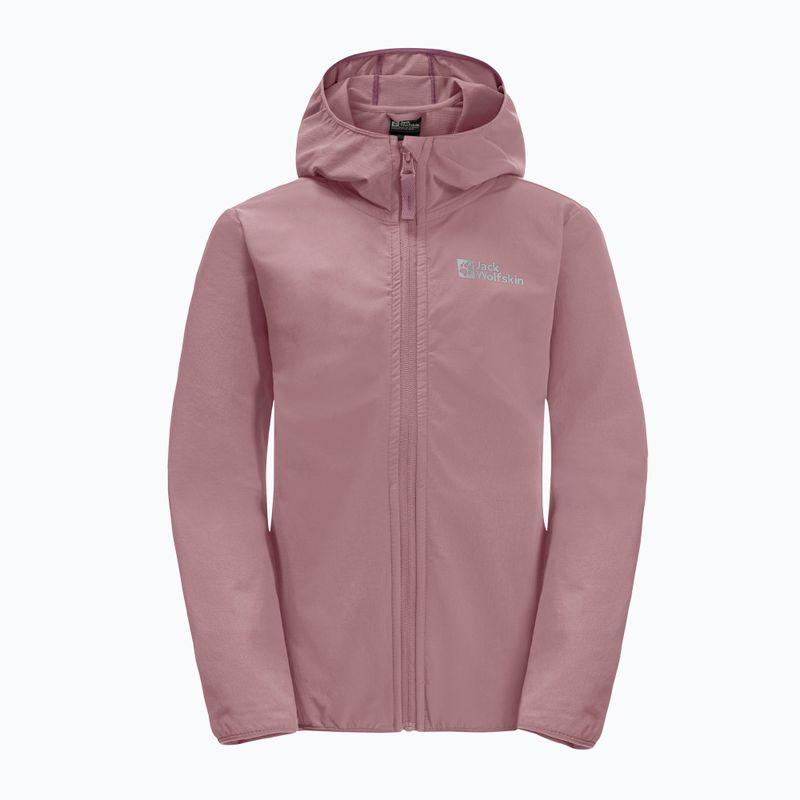 Detská softshellová bunda Jack Wolfskin Solyd pink 1609821