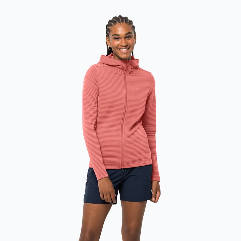 Dámska trekingová bunda Jack Wolfskin Modesto Hooded pink 1706254