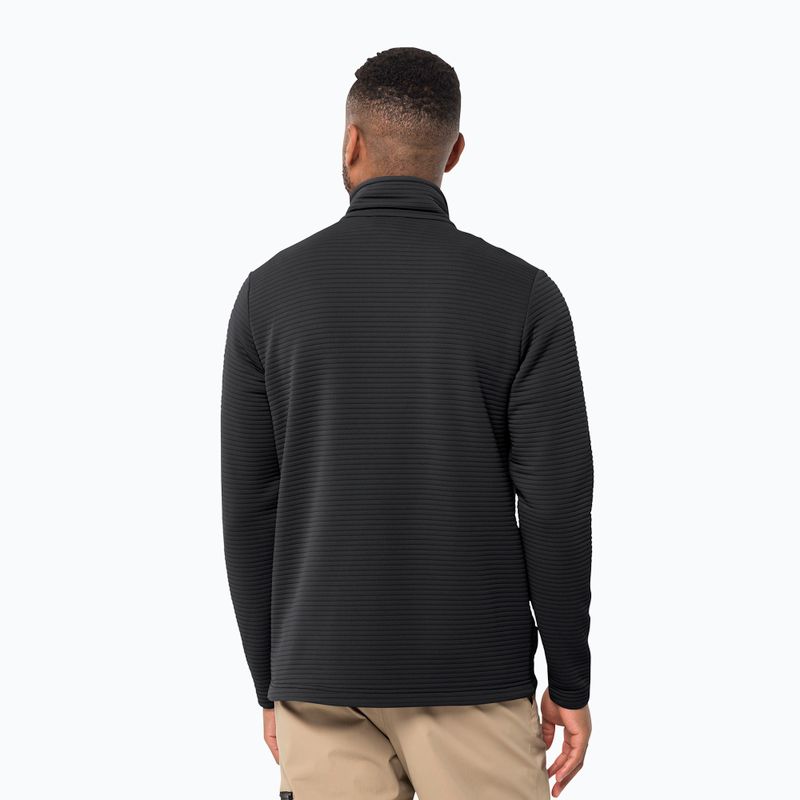Jack Wolfskin pánska trekingová mikina Modesto black 1706483 2