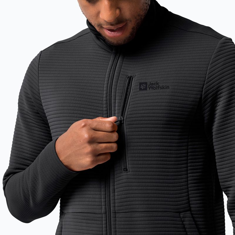 Jack Wolfskin pánska trekingová mikina Modesto black 1706483 3
