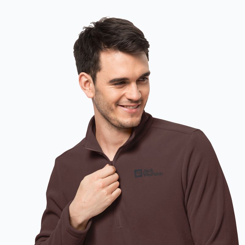 Jack Wolfskin pánska trekingová mikina Taunus HZ bordová 1709522 3