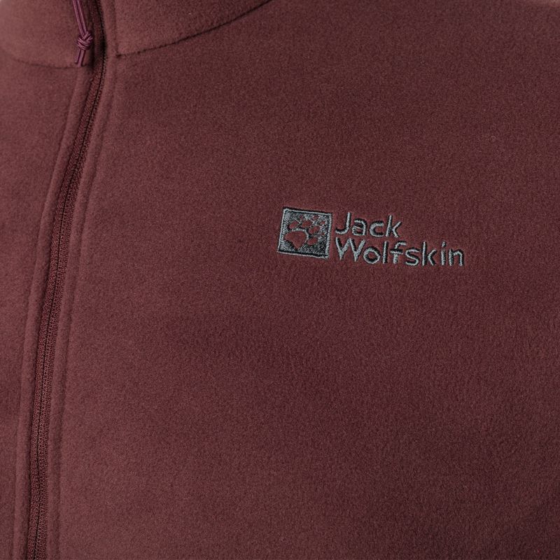 Jack Wolfskin pánska trekingová mikina Taunus HZ bordová 1709522 6