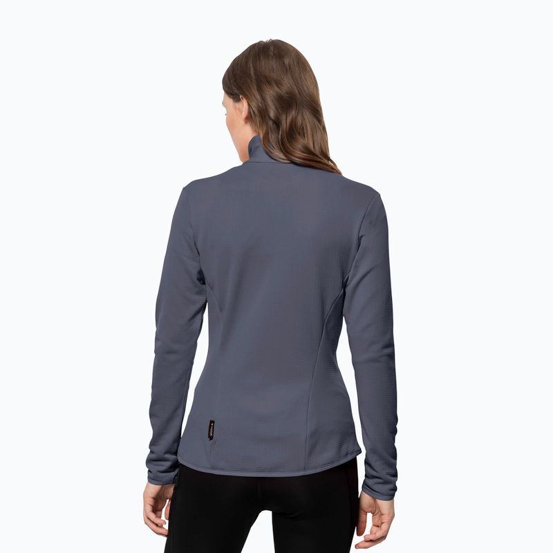 Dámska trekingová bunda Jack Wolfskin Peak Grid Fleece šedá 1710351 2