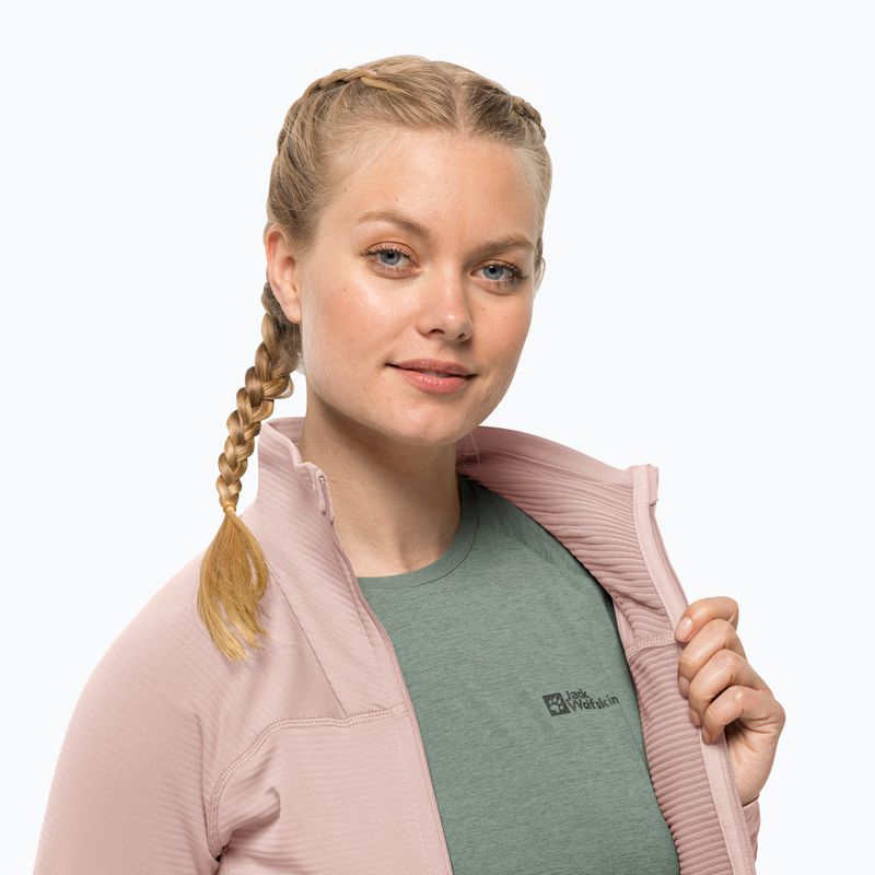 Dámska trekingová mikina Jack Wolfskin Prelight FZ pink 1710981 3