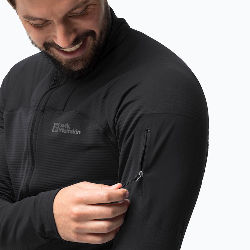 Jack Wolfskin pánska trekingová bunda Prelight FZ Black 1711001 3
