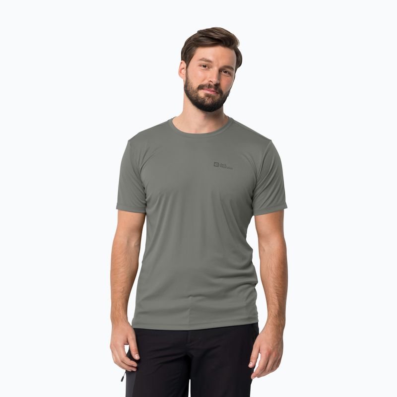Jack Wolfskin pánske trekingové tričko Tech green 1807072