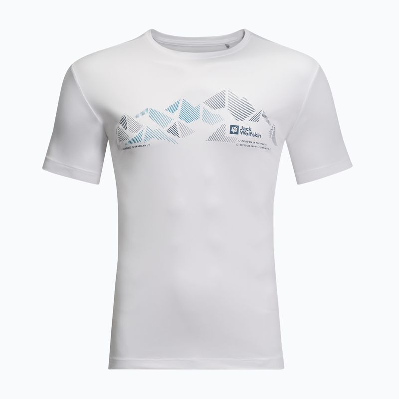 Pánske trekingové tričko Jack Wolfskin Peak Graphic white 1807183 4