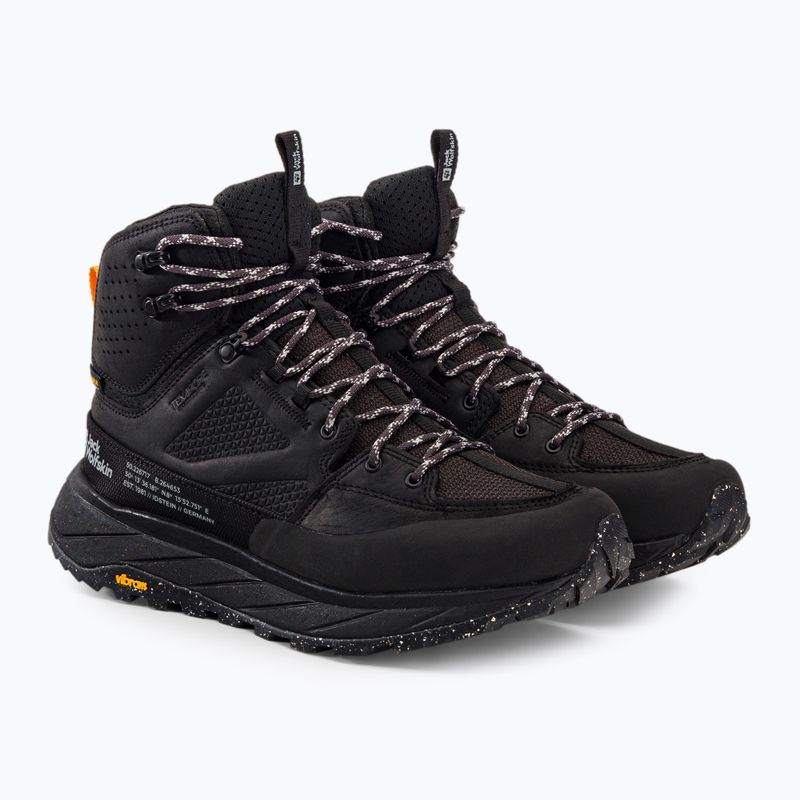 Jack Wolfskin pánske trekové topánky Terraquest Texapore Mid black 4056381_6000_110 4