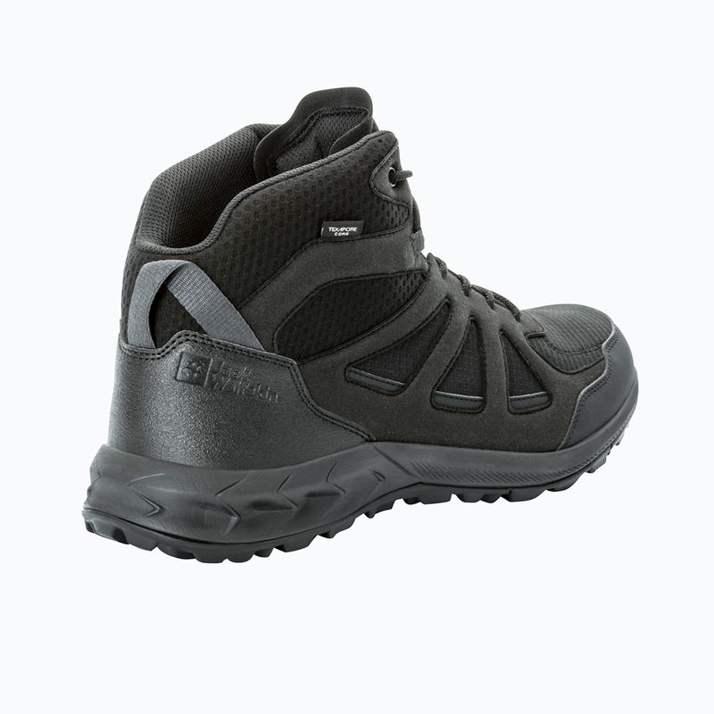 Pánske trekové  topánky Jack Wolfskin Woodland 2 Texapore Mid black 9