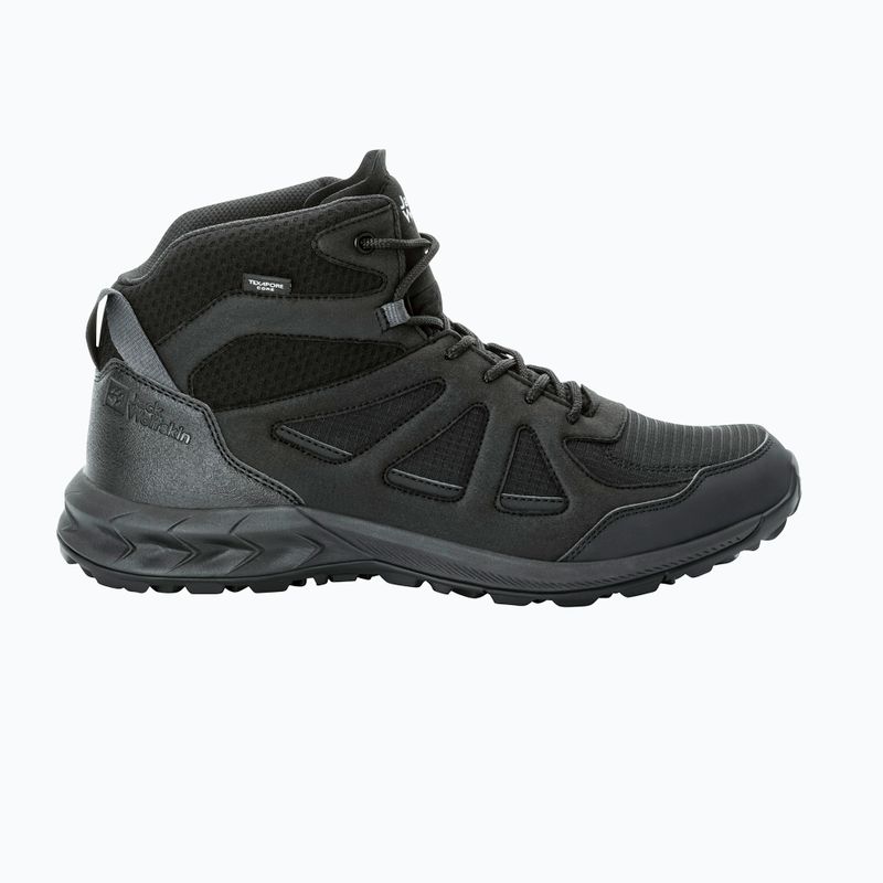 Pánske trekové  topánky Jack Wolfskin Woodland 2 Texapore Mid black 10