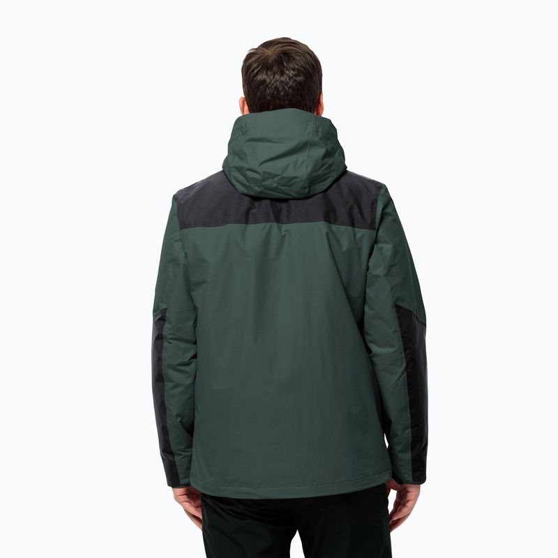 Jack Wolfskin pánska bunda do dažďa Jasper 3v1 black olive 3