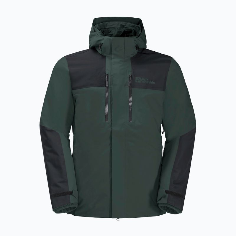 Jack Wolfskin pánska bunda do dažďa Jasper 3v1 black olive 8