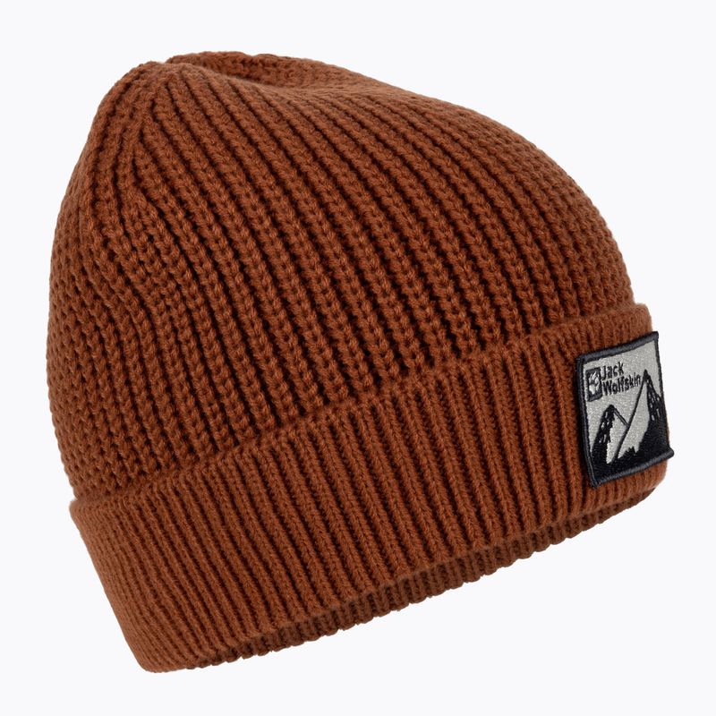 Jack Wolfskin Edo Badge Beanie karmínová zimná čiapka