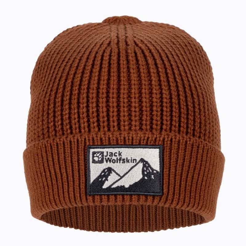 Jack Wolfskin Edo Badge Beanie karmínová zimná čiapka 2