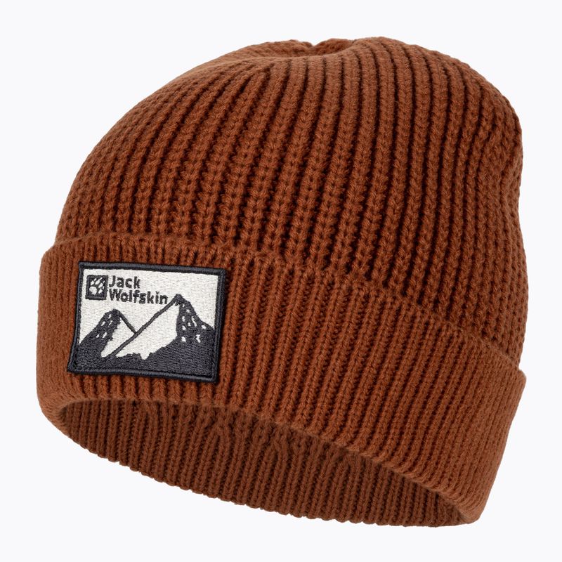 Jack Wolfskin Edo Badge Beanie karmínová zimná čiapka 3
