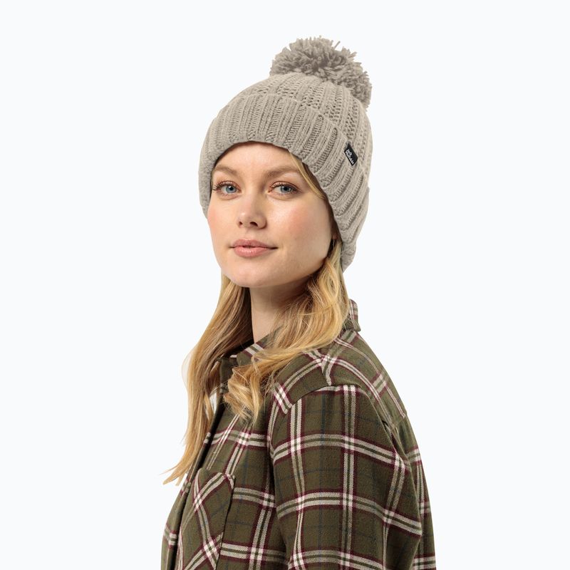 Dámska zimná čiapka Jack Wolfskin Highloft Knit Beanie dusty grey 7