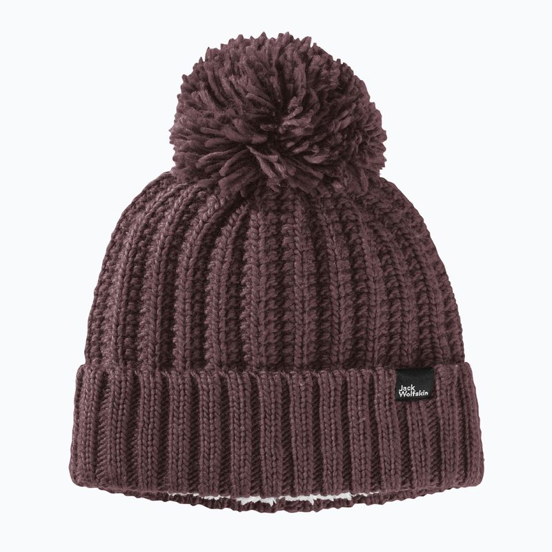 Dámska zimná čiapka Jack Wolfskin Highloft Knit Beanie boysenberry 6