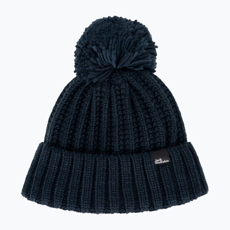 Dámska zimná čiapka Jack Wolfskin Highloft Knit Beanie night blue