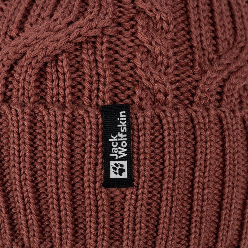 Jack Wolfskin Pompom Beanie zimná čiapka s jablkovým maslom 4