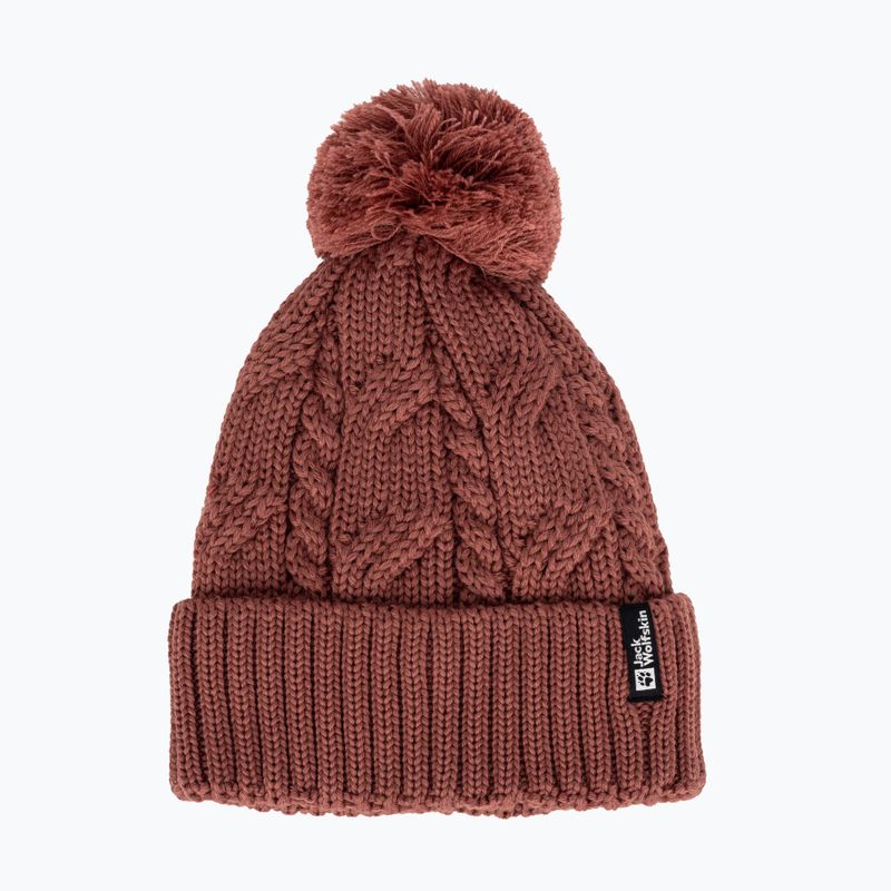 Jack Wolfskin Pompom Beanie zimná čiapka s jablkovým maslom 5