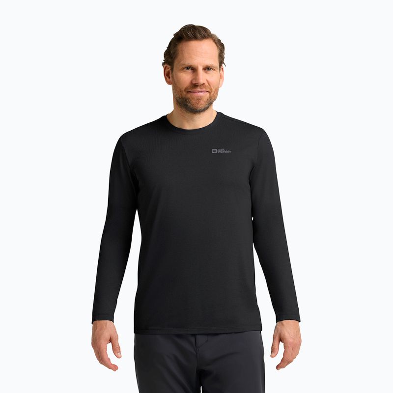 Pánske termo tričko longsleeve Jack Wolfskin Sky Thermal black