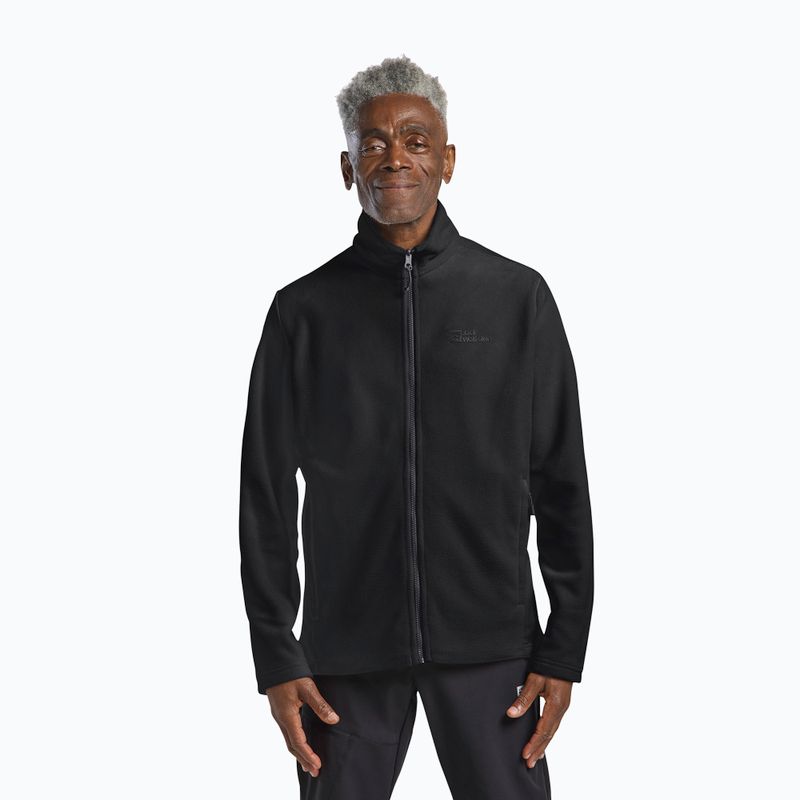 Pánska fleecová mikina Jack Wolfskin Winterstein Fz black