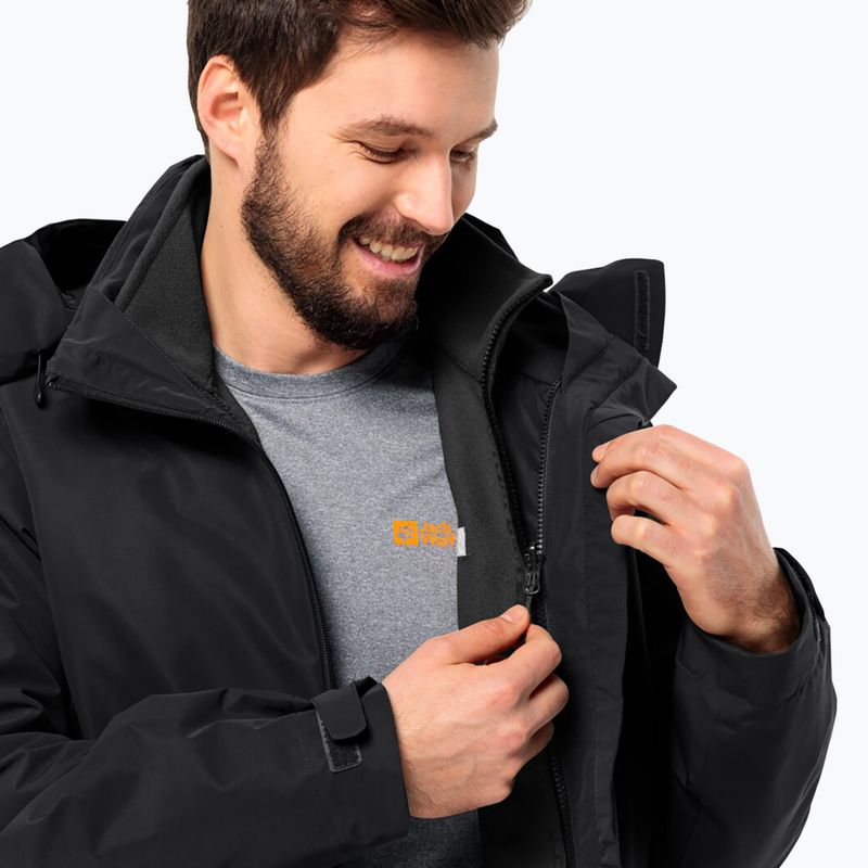 Pánska fleecová mikina Jack Wolfskin Winterstein Fz black 3