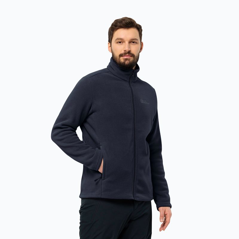 Pánska fleecová mikina Jack Wolfskin Winterstein Fz night blue