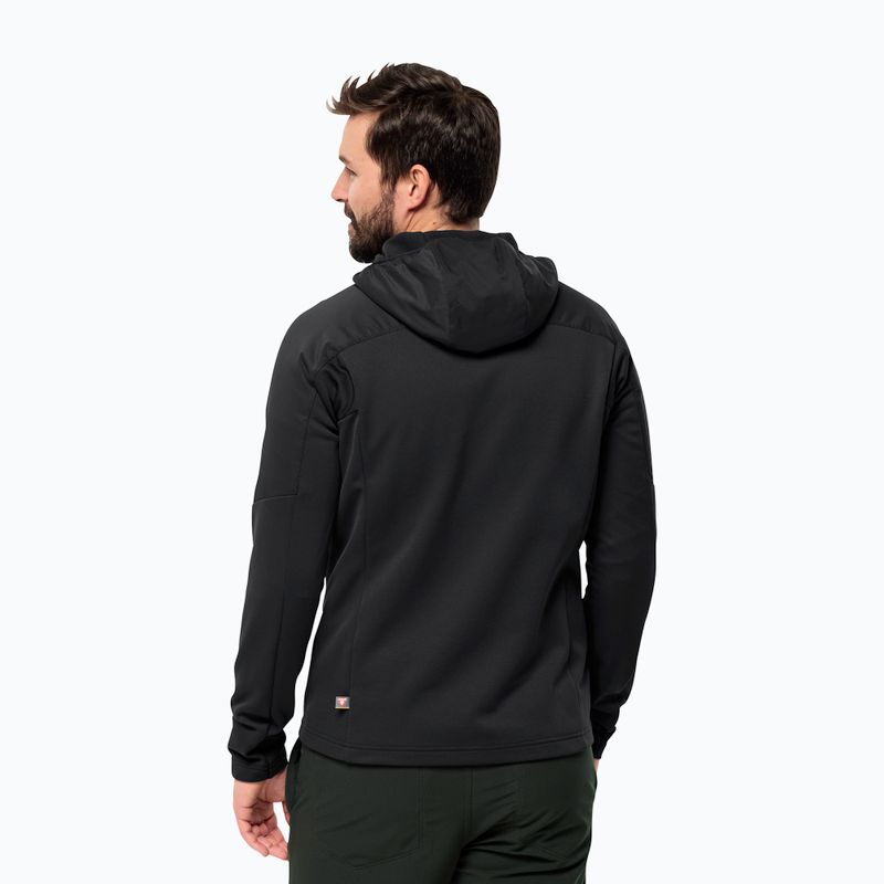 Pánska hybridná bunda Jack Wolfskin Alpgrat Pro Ins Fz black 2