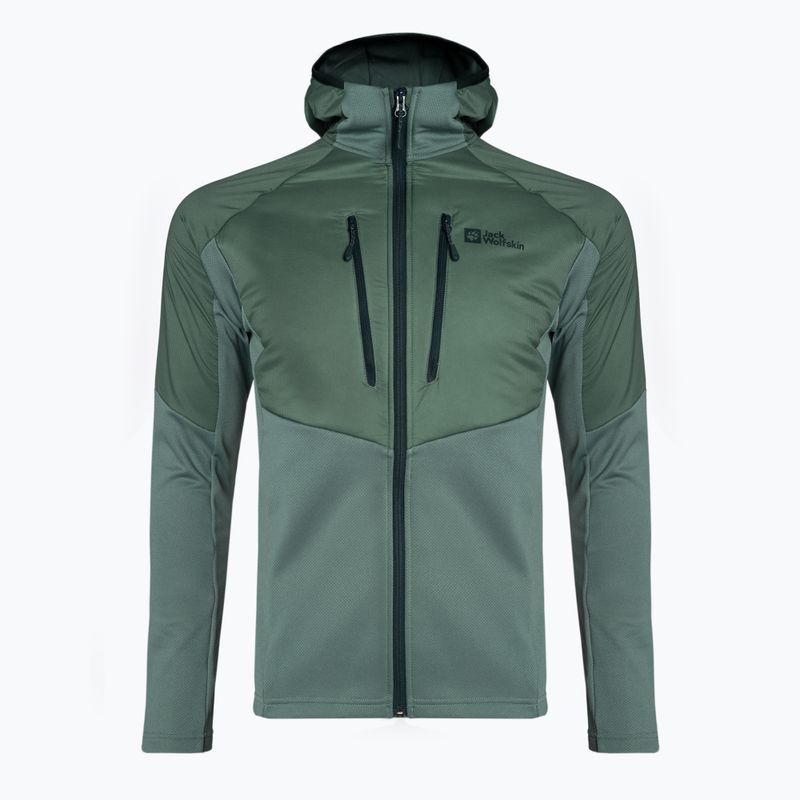 Pánska hybridná bunda Jack Wolfskin Alpgrat Pro Ins Fz hedge green 5