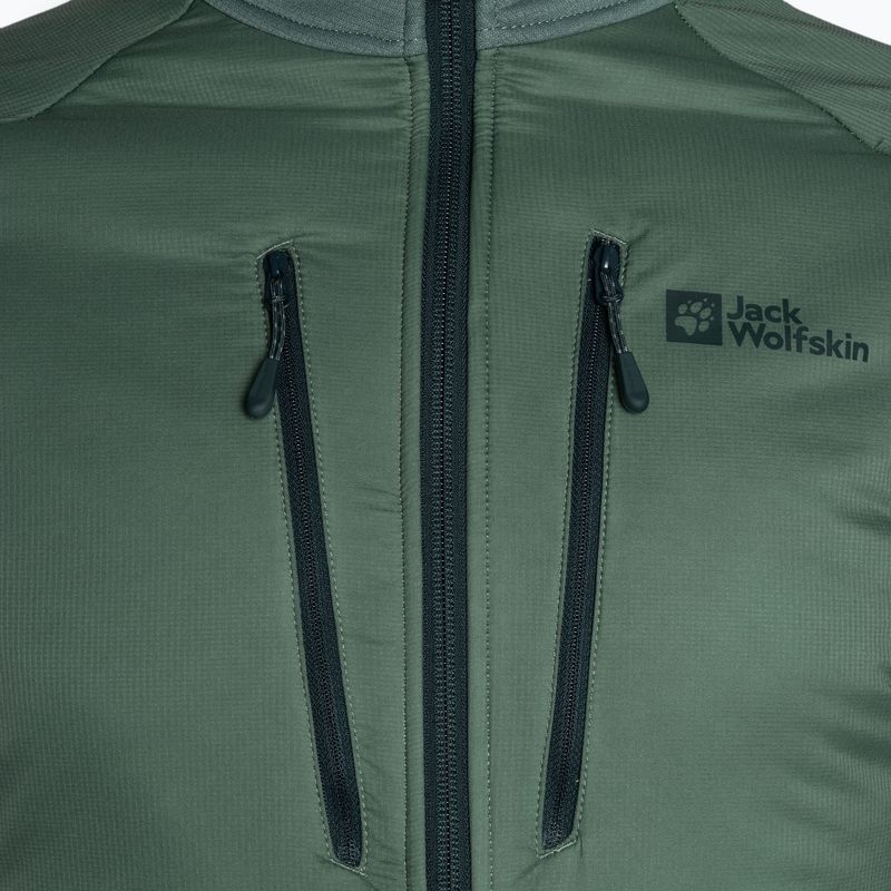 Pánska hybridná bunda Jack Wolfskin Alpgrat Pro Ins Fz hedge green 7