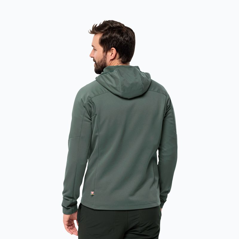 Pánska hybridná bunda Jack Wolfskin Alpgrat Pro Ins Fz hedge green 2