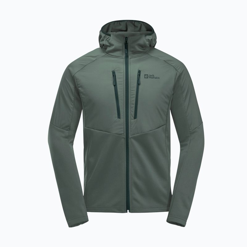 Pánska hybridná bunda Jack Wolfskin Alpgrat Pro Ins Fz hedge green 8