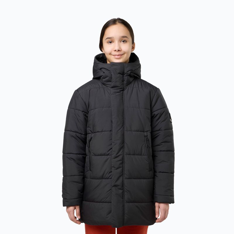 Detská zateplená bunda Jack Wolfskin Teen Ins Long granite black