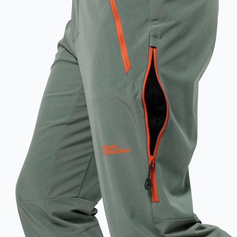 Jack Wolfskin pánske trekingové nohavice Alpspitze Tour hedge green 4